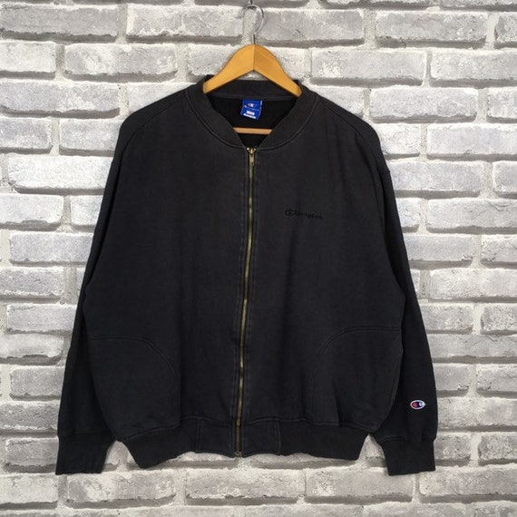 Vintage 90s CHAMPION Sweatshirt Zipper Up Distress