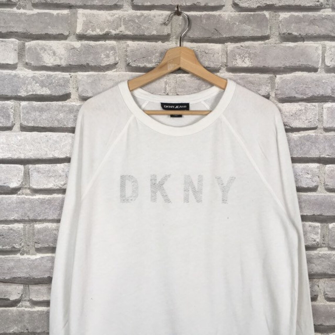 Authentic DKNY Soft Sweatshirt White Colour Big Printed Logo | Etsy