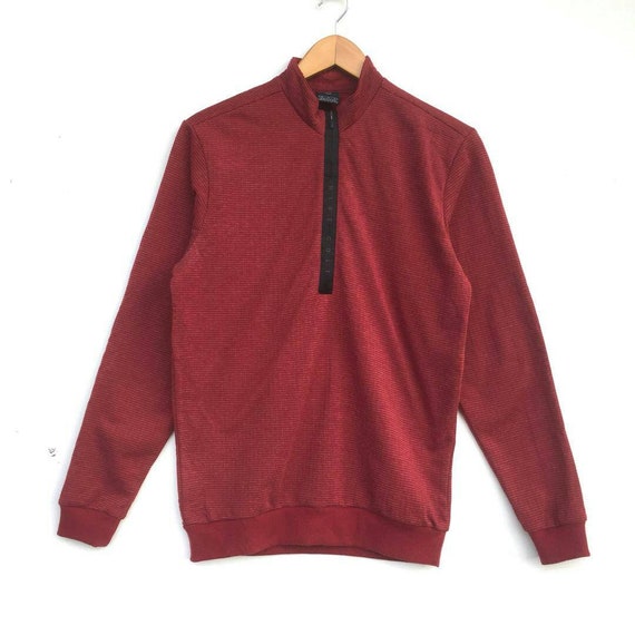 Rare NIKE GOLF Sweatshirt Quarter Zipper Red Colour Size Medium