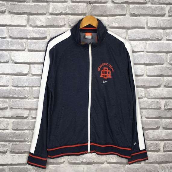 Rare NIKE ATHLETIC DEPT Zipper Sweatshirt Sweater Big Logo Spell