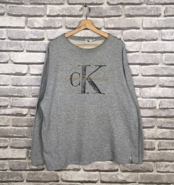 Vintage 90s CALVIN KLEIN Crewneck Sweatshirt Big … - image 1