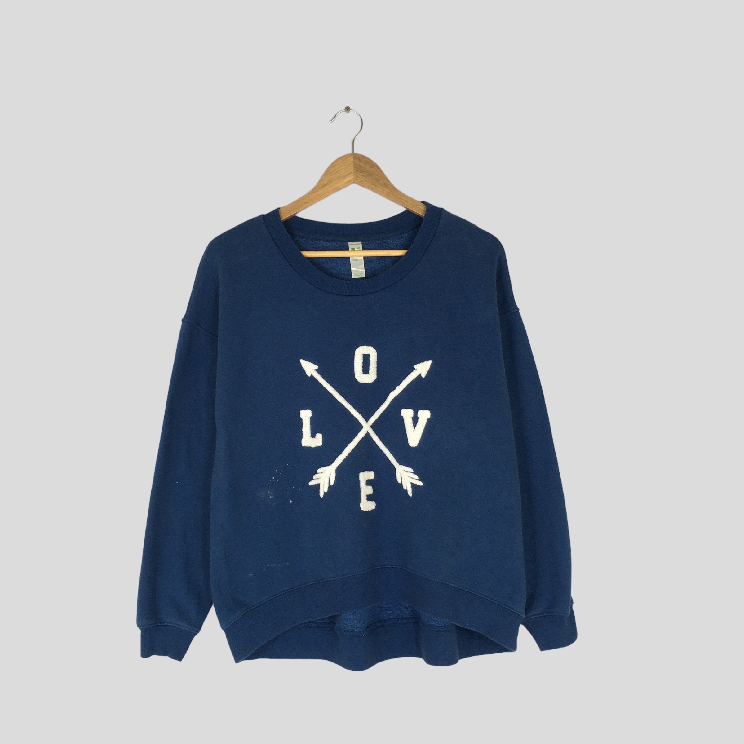 Vintage LOVE Sweatshirt Big Logo Embroidered Love Jumper Pullover