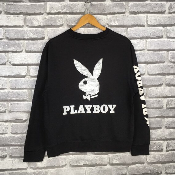 Black playboy online crewneck