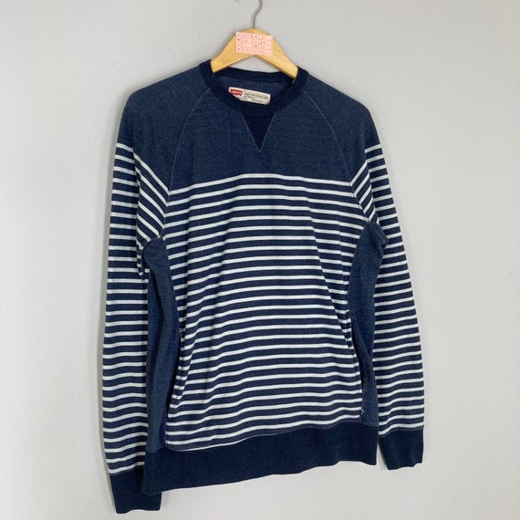 Vintage LEVIS VINTAGE CLOTHING Crewneck Sudadera Diseno a rayas Levi s Jumper Jersey Levi s LVc Sueter Tamano mediano grande Etsy Espana