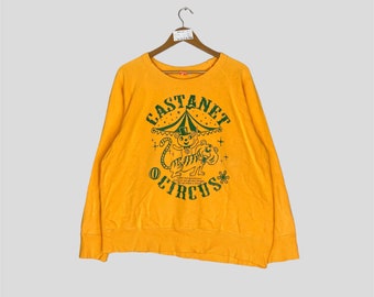 Vintage CASTANET CIRCUS trui Pullover Jumper groot logo Circus door Castanet Sweatshirts groot formaat trui