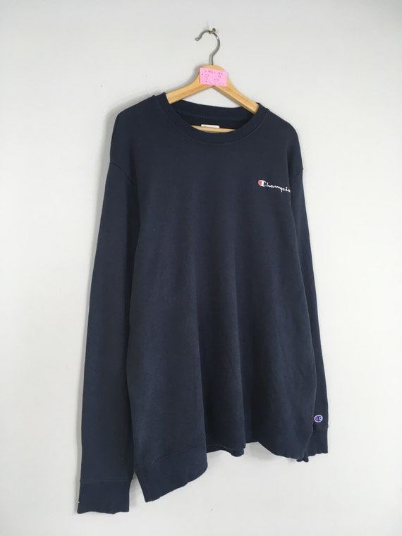 Vintage CHAMPION Black Crewneck Sweatshirt Big Lo… - image 2