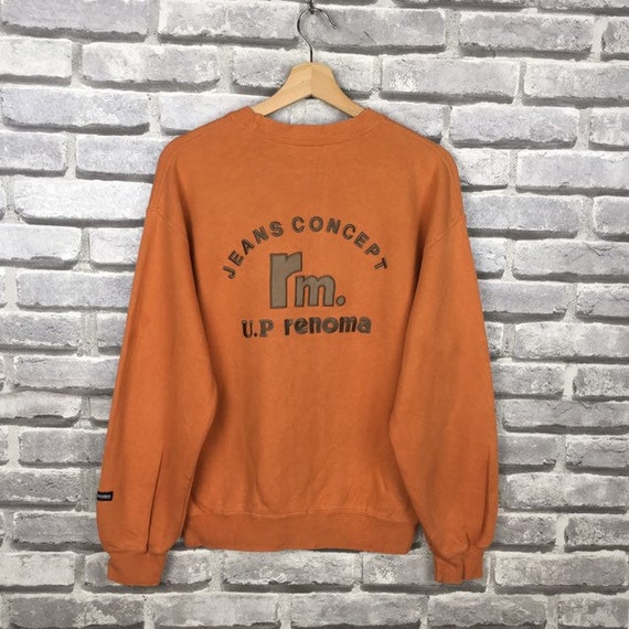 Vintage 90s UP RENOMA Sweatshirt Big Logo At Back… - image 1