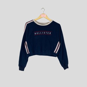 Vintage Rare HOLLISTER Women Crewneck Cropped Sweatshirt Big Logo HOLLISTER Jumper Pullover HOLLISTER Sweater Navy Blue Colour Etsy Australia
