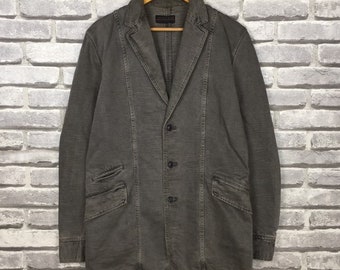 Vintage MORGAN HOMME Japanese Brand Denim Jacket Button Up 90s Streetwear Workwear Fashion Made In Japan  Size Medium