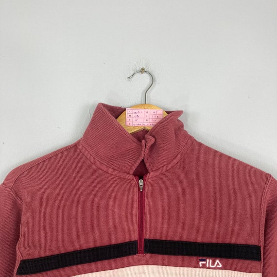 Vintage FILA Quarter Zipper Sweatshirt Small Logo… - image 3