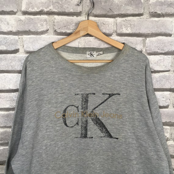 Vintage 90s CALVIN KLEIN Crewneck Sweatshirt Big … - image 2