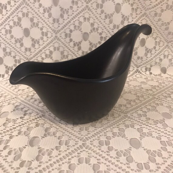 Vintage Midwinter Gravy Boat / Black Gravy Boat / Nature Study Etsy