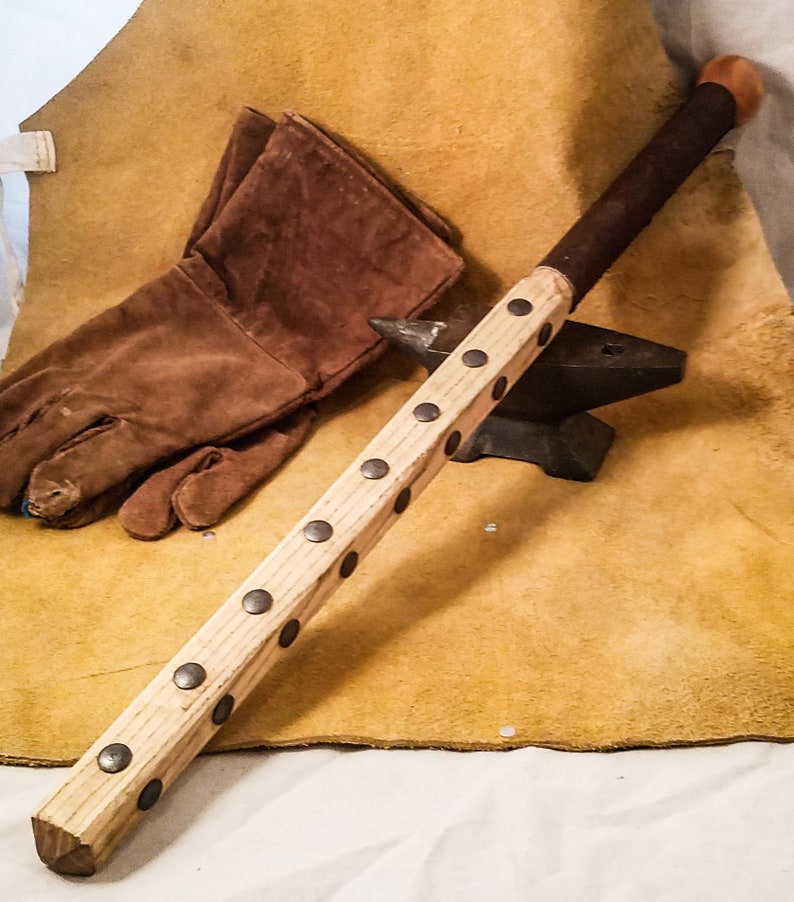 Large Iron Studded Kanabo Etsy