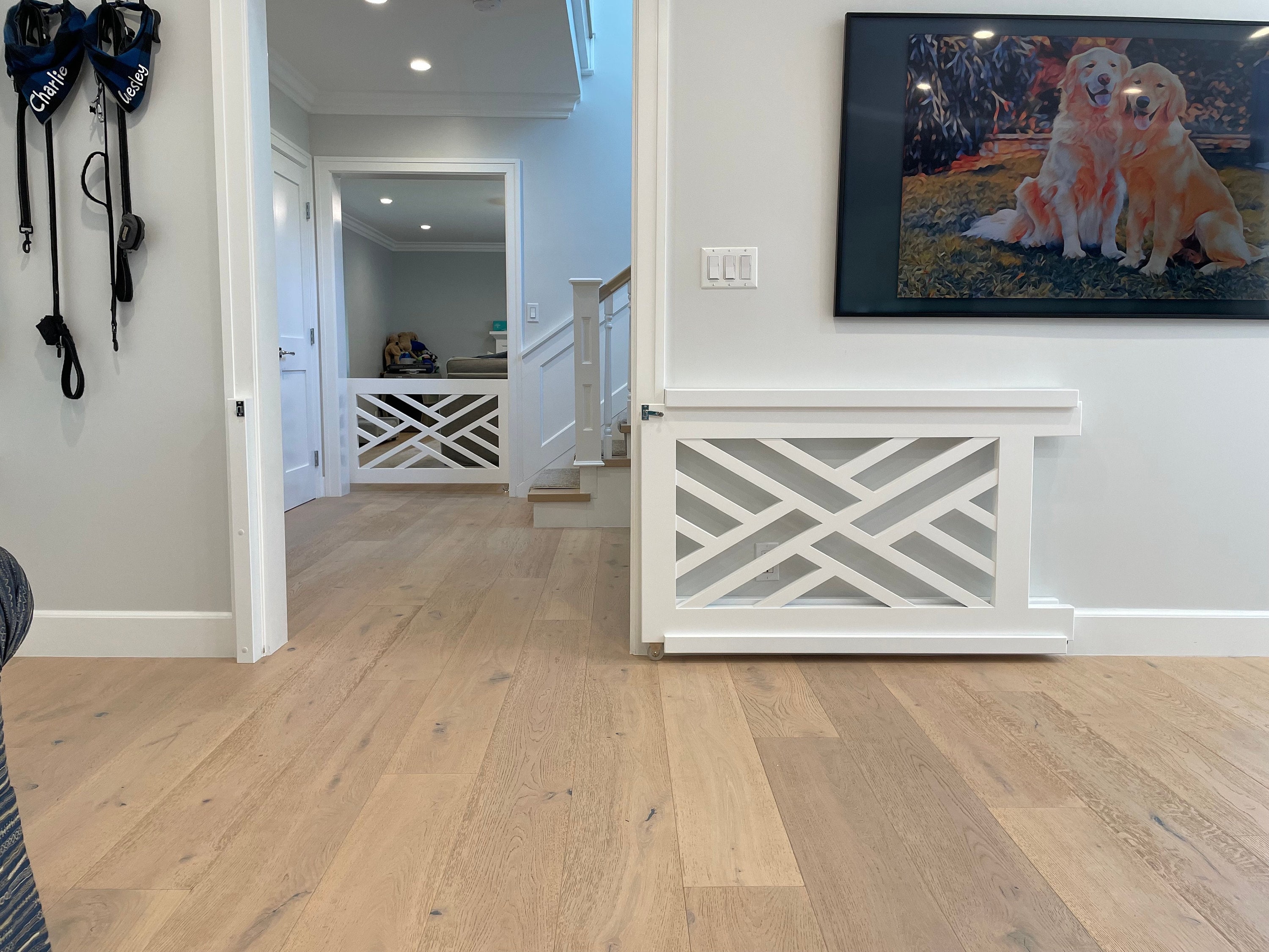 Dog gate for cheap living room