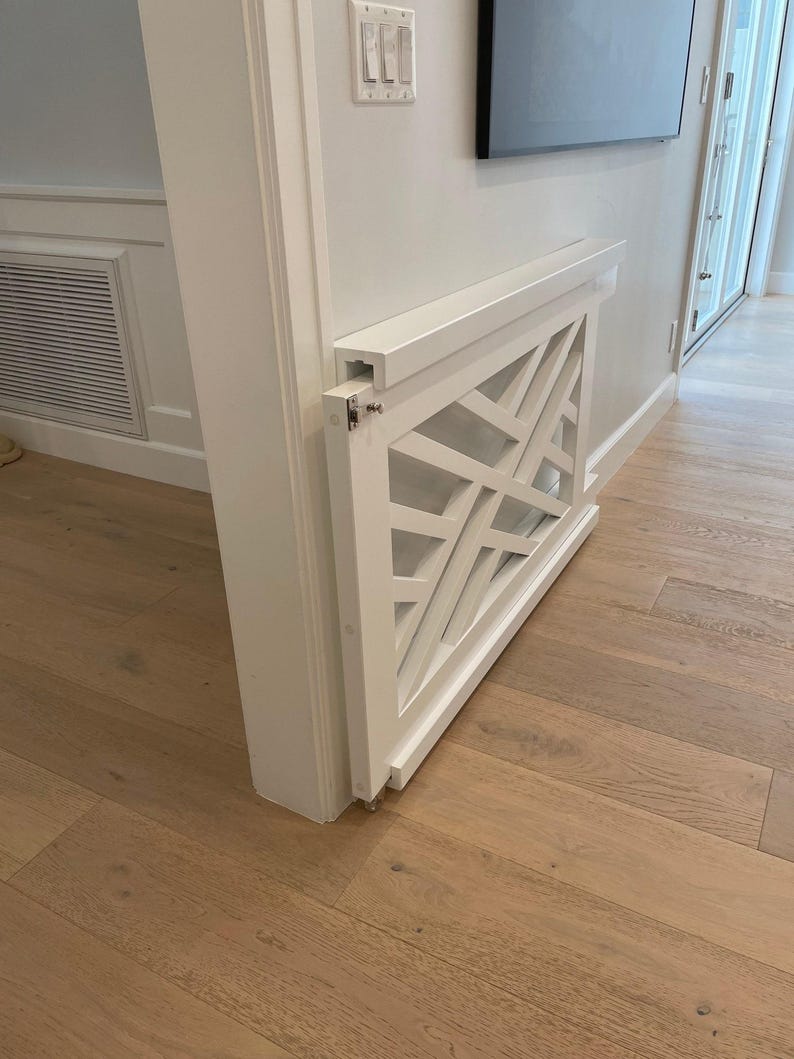 Sliding / Pocket Gate Modern Geometric Baby Gate and Dog Gate for ...
