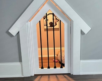 Dog Gate and Baby Gate for Nook, Stairs, Door, and Hall (w/ Surface Bolt)