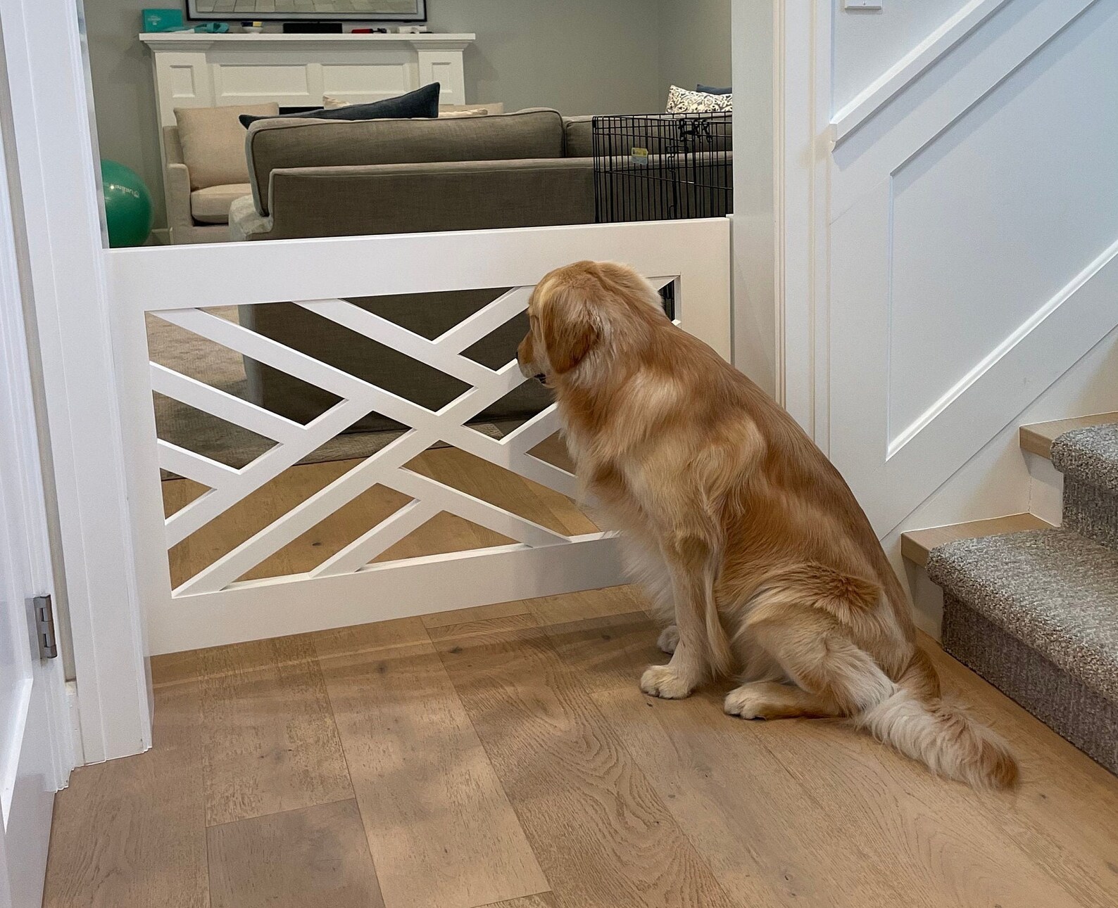 Sliding Modern Geometric Baby Gate and Dog Gate for Interior Etsy