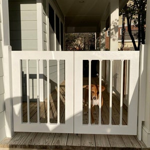 Outdoor Double Baby Gate and Dog Gate for Decks Patios Gardens and Stairways all White Etsy