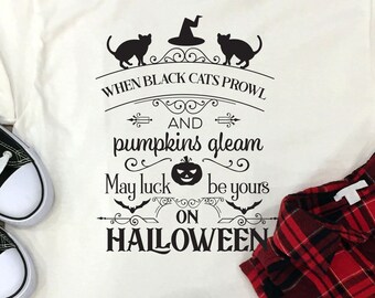 When Black Cats Prowl Halloween Svg, Black Cats Witch Hat Pumpkin Halloween Svg, Halloween Svg For Cricut, Cameo Silhouette Halloween Svg