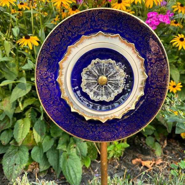 Plate Garden Art Etsy