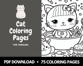 75 Cat Coloring Pages for Toddlers (Printable)