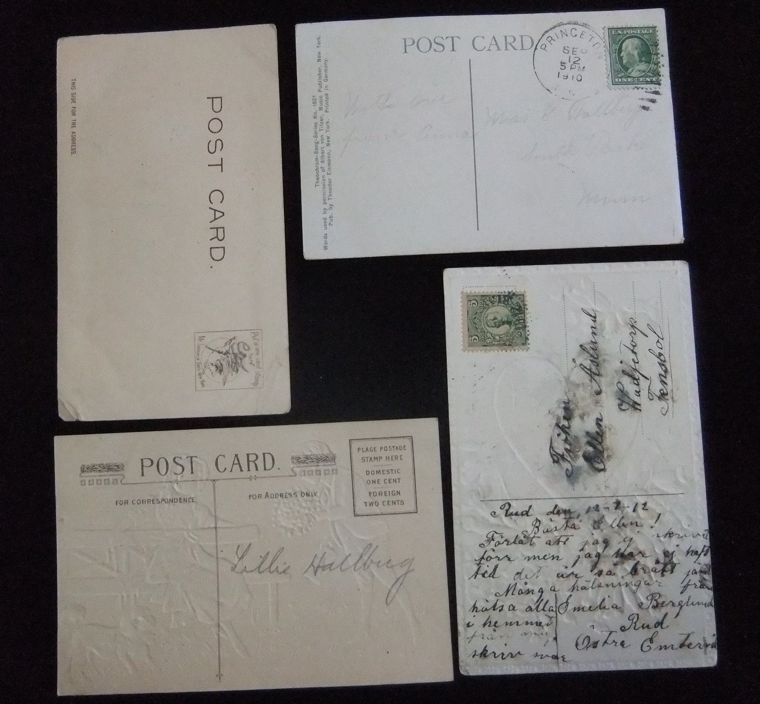 Antique Postcards Three Divided Backs One Undivided Back Etsy