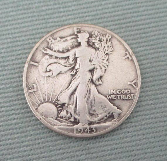 1943年ウォーキング・リバティ・ハーフダラー、流通品、銀90% - Etsy 日本