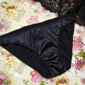 Black satin panties, green sexy lingerie, brown bikini underwear