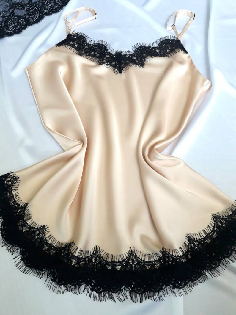 Gold beige silk tank top basic cami top must have sexy satin Etsy