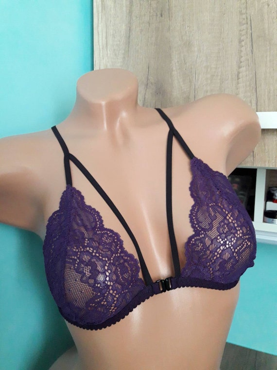purple lace bralette