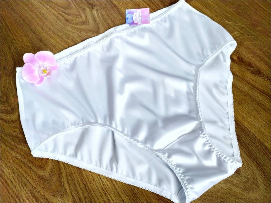 Silver Satin Panties High Waist Lingerie for Woman Red Sexy Etsy