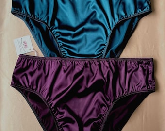 Teal Green Men's Satin Bikini - Silky Briefs Panties - Underwear Gift for him