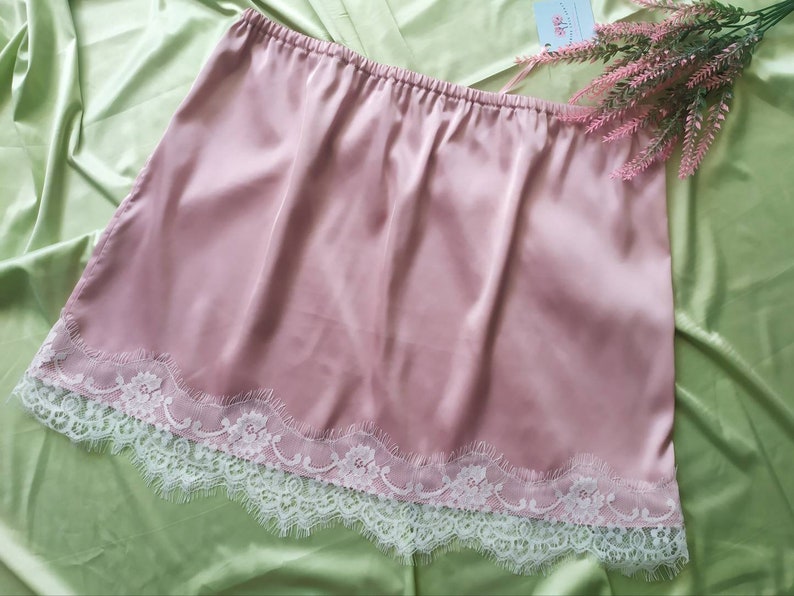 Ivory Silk Half Slip With Lace Silk Skirt Extender Etsy