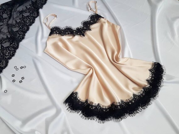 silk lace night dress