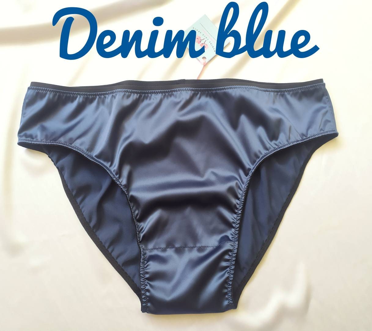 blue and black panties