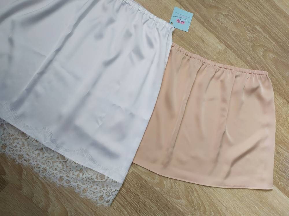 Ivory Silk Half Slip With Lace Silk Skirt Extender Etsy