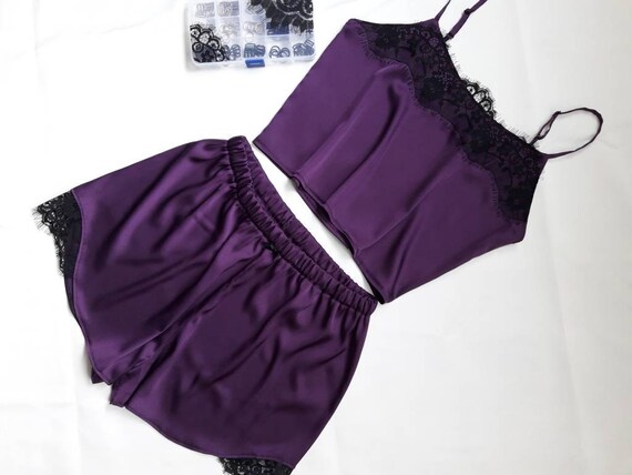 silk shorts and top nightwear
