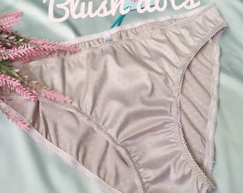 Blush pink satin panties, sexy lingerie, men's satin panty, Christmas gift for woman