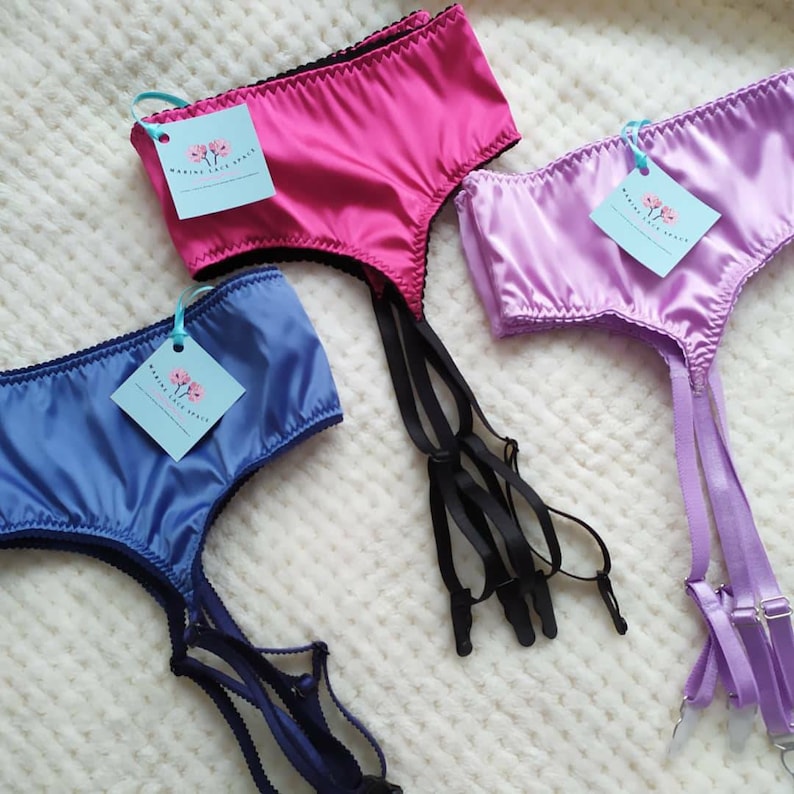 Olive Green Satin Garter Belt Pink Lingerie Wedding Garter Etsy