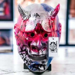 JAPANESE HANNYA MASK | Home & Spirit Guardian | Handmade Hannya Mask