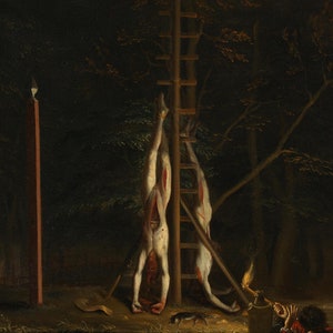 Os Cadáveres dos Irmãos De Witt - Impressão Artística Dark Academia | arte medieval | história da arte