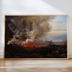 Vesuvius Eruption Art Print: Naples Italy Volcano Painting