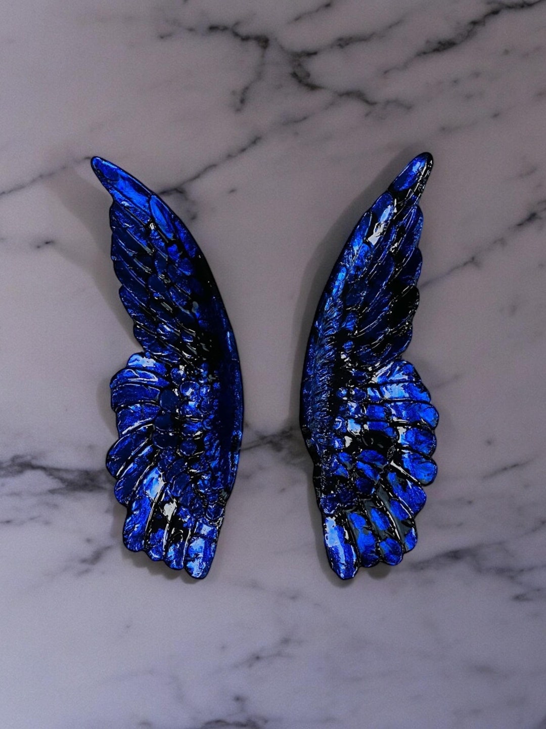 BLUE ANGEL WINGS | Guardian Angel Art | Angel Wing Sculpture ...