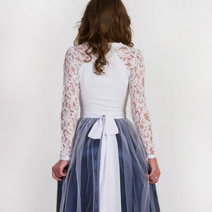 White tulle prom dress, Long sleeve wedding dress