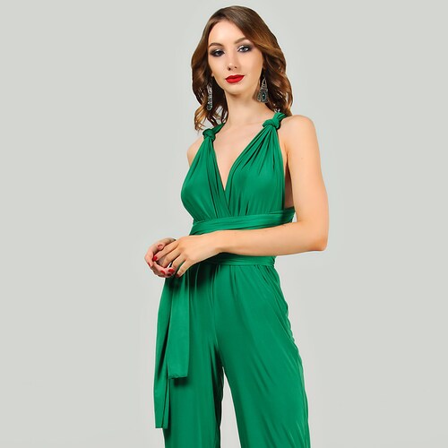 Wedding Blue Velvet Infinity Jumpsuit Wrap Bridesmaid Etsy