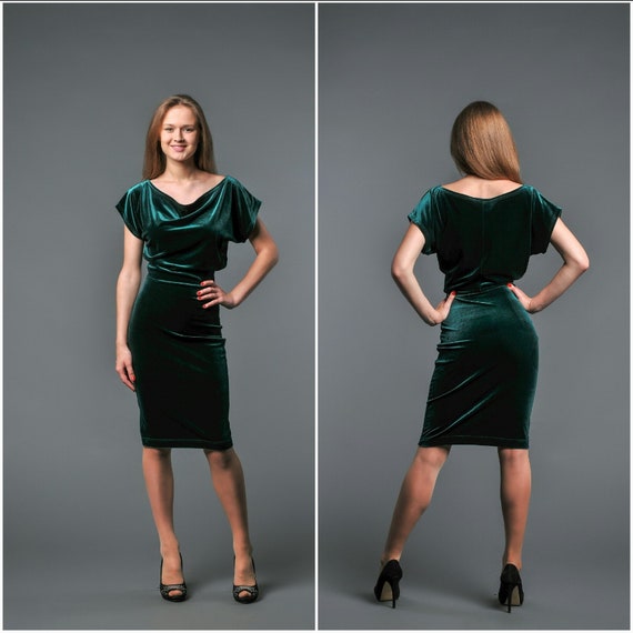 velvet dress midi length