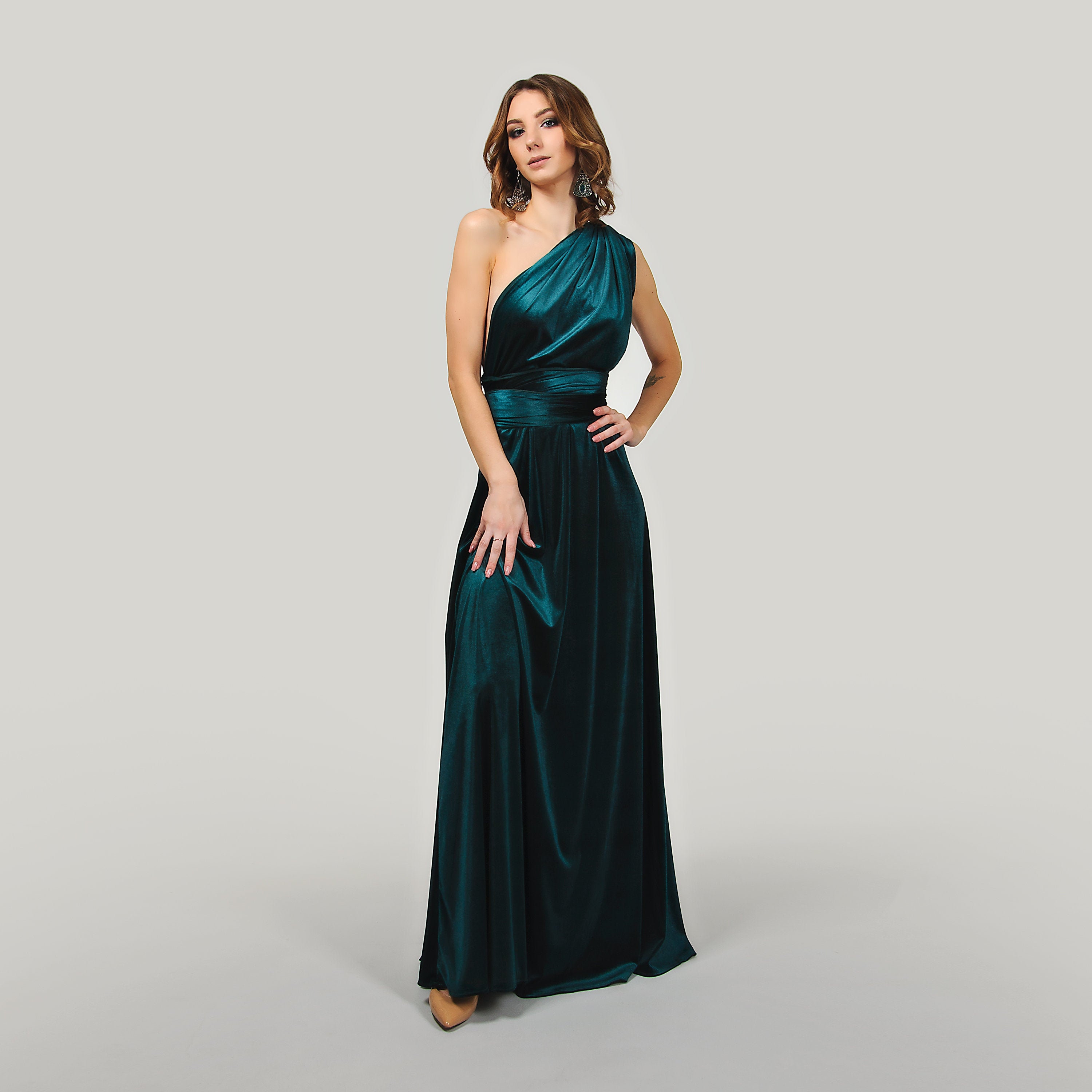 Emerald Green Maxi Bridesmaid Dress Prom Dress Infinity Dress