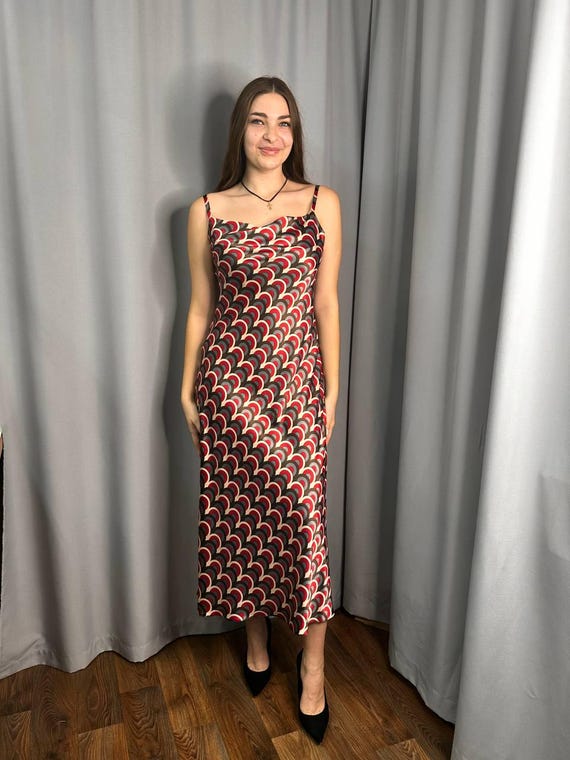 brown patterned bridesmaid dress Wine Red Chiffon Surplice Neck A-Line Long Bridesmaid Dress – Modsele main image 1
