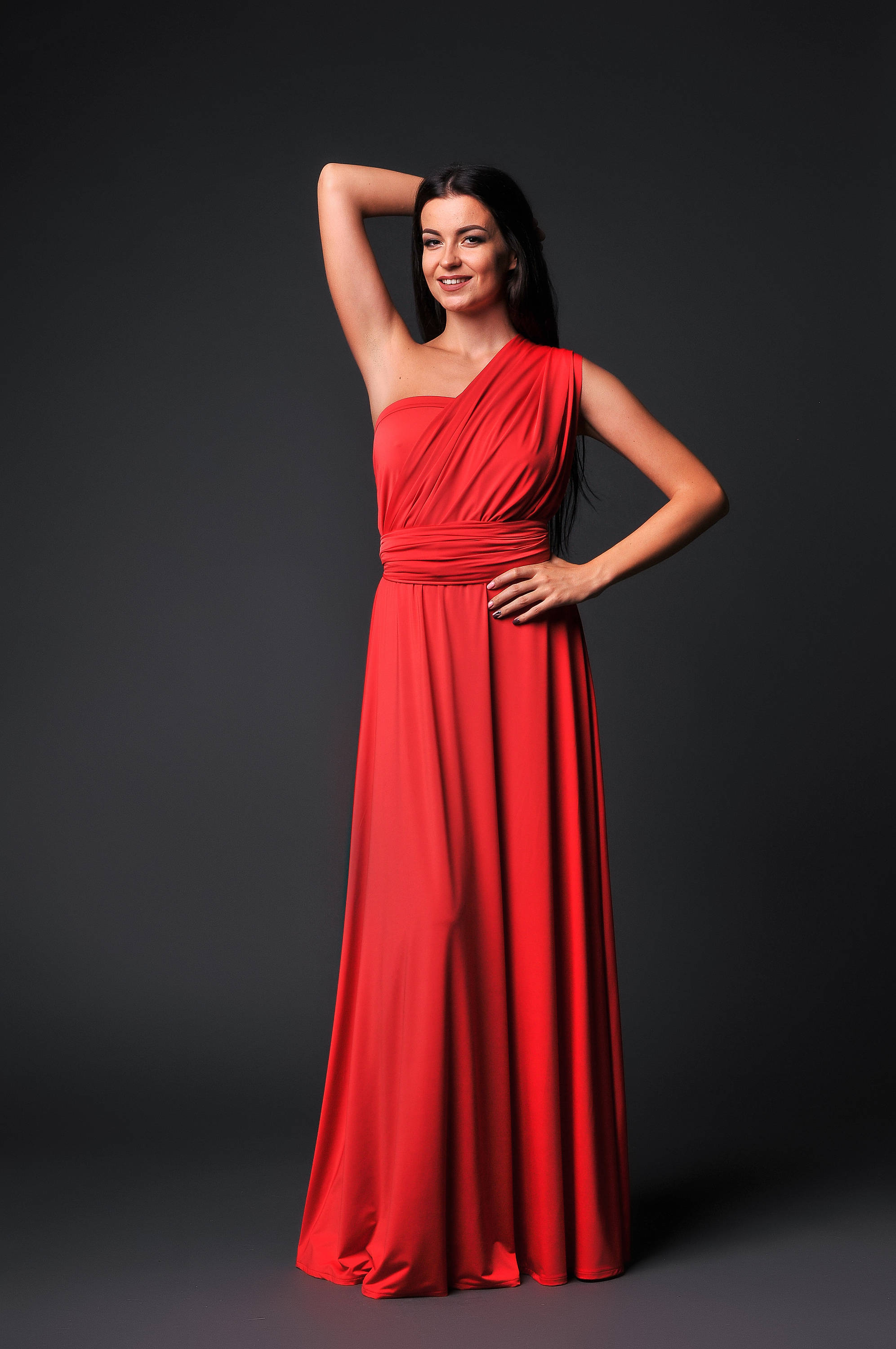 red multiway bridesmaid dress Multiway Infinity Red Long Bridesmaids Dress, Convertible Wrap Gown