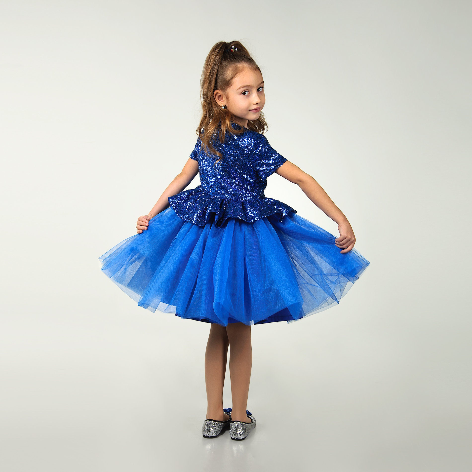 Girls Royal Blue Tulle Tutu Dress ...